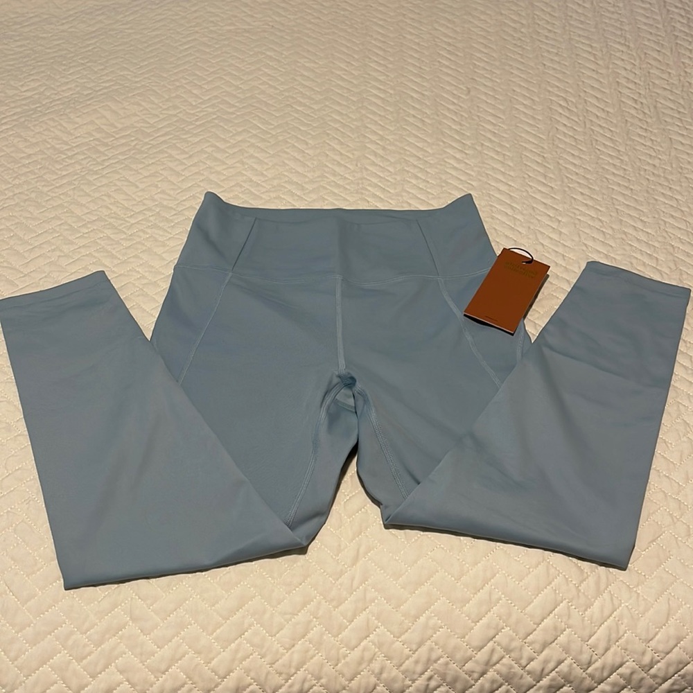 Girlfriend Collective Light Blue High-Waisted Leggings